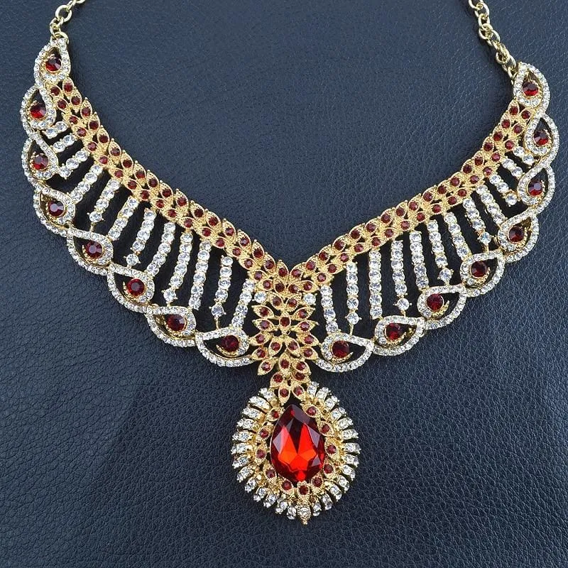 Austrian Crystal Bridal Statement Jewelry Set
