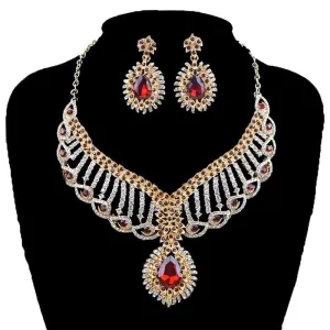 Austrian Crystal Bridal Statement Jewelry Set