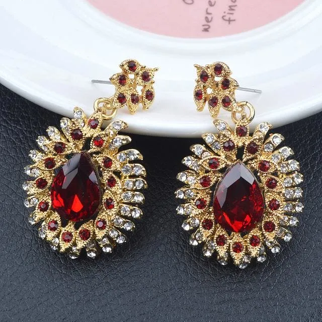 Austrian Crystal Bridal Statement Jewelry Set
