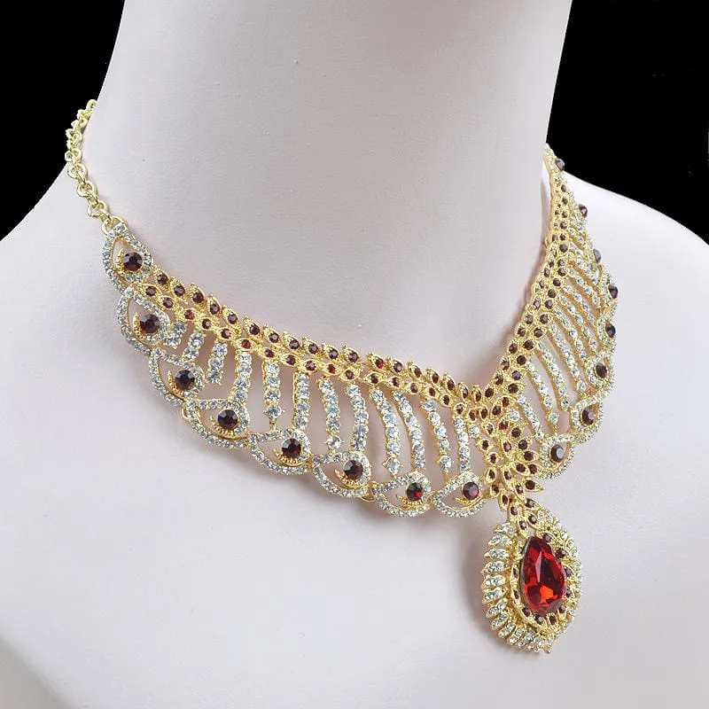 Austrian Crystal Bridal Statement Jewelry Set