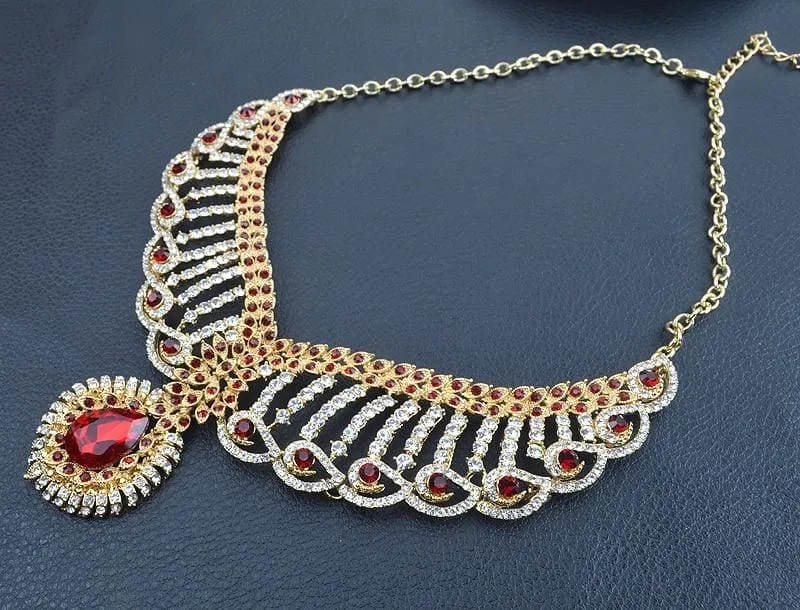 Austrian Crystal Bridal Statement Jewelry Set