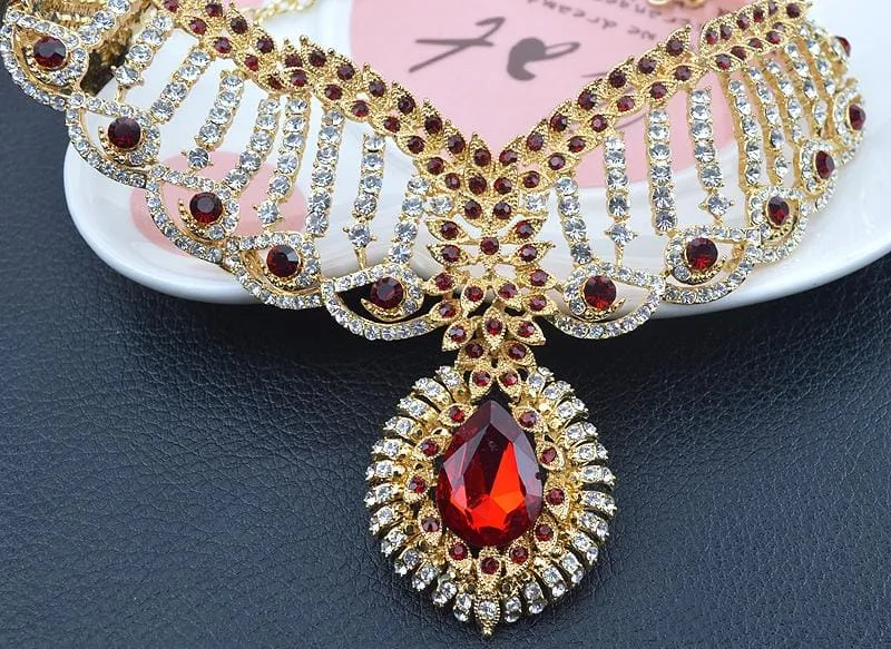 Austrian Crystal Bridal Statement Jewelry Set