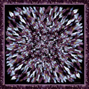 Autres Lignes Silk Scarf (90 x 90cm) - Deep Purple