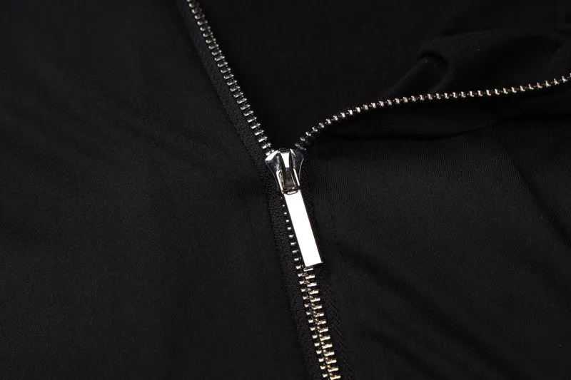 Autumn Winter Female Clothing Solid Long Sleeve Zipper Jumpsuits Skinny Sexy Streetwear Rompers Fashion Women's Jumpsuit