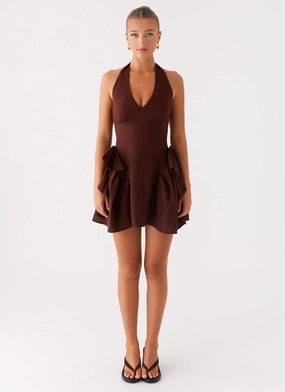 Avalo Mini Dress - Chocolate Avalo Mini Dress - Chocolate