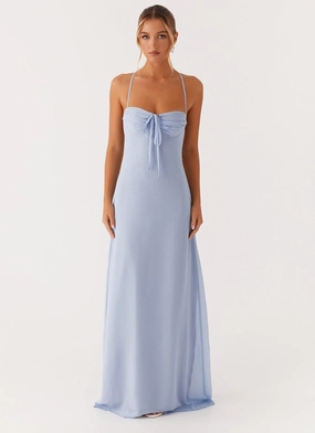 Aveline Bustier Maxi Dress - Blue Aveline Bustier Maxi Dress - Blue