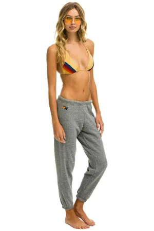 Aviator Nation 5-Stripe Sweatpants Heather Grey Aviator Nation 5-Stripe Sweatpants Heather Grey