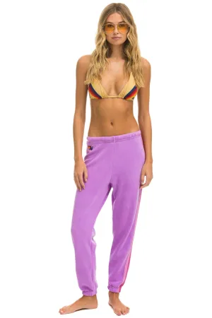 Aviator Nation 5 Stripe Sweatpants -Neon Purple/ Pink Aviator Nation 5 Stripe Sweatpants -Neon Purple/ Pink