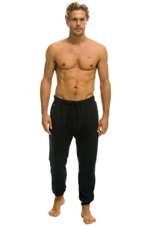 Aviator Nation Men's 5 Stripe Sweatpants Charcoal/Grey Aviator Nation Men's 5 Stripe Sweatpants Charcoal/Grey