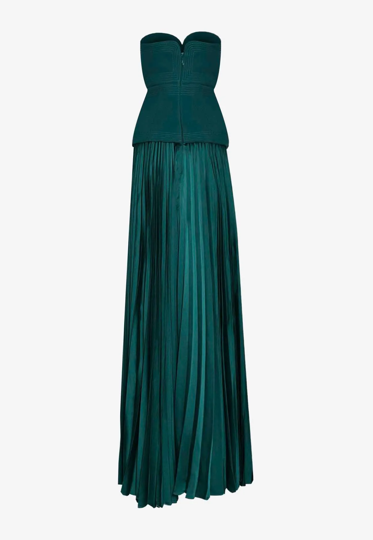 Avonlea Strapless Pleated Maxi Dress