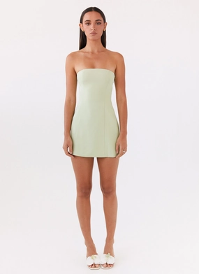 Ayanna Strapless Mini Dress - Green Zest Ayanna Strapless Mini Dress - Green Zest