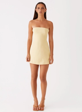 Ayanna Strapless Mini Dress - Yellow Ayanna Strapless Mini Dress - Yellow
