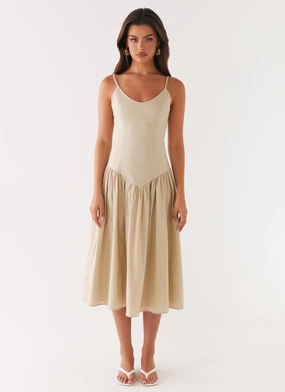 Azalea Midi Dress - Beige Azalea Midi Dress - Beige
