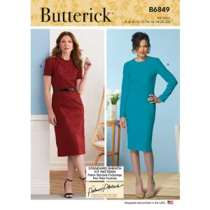 B6849 MISSES' FIT PATTERN DRESSES (size: 8-10-12-14-16-18-20-22)