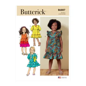 B6887 Children's Dress (2-3-4-5-6)