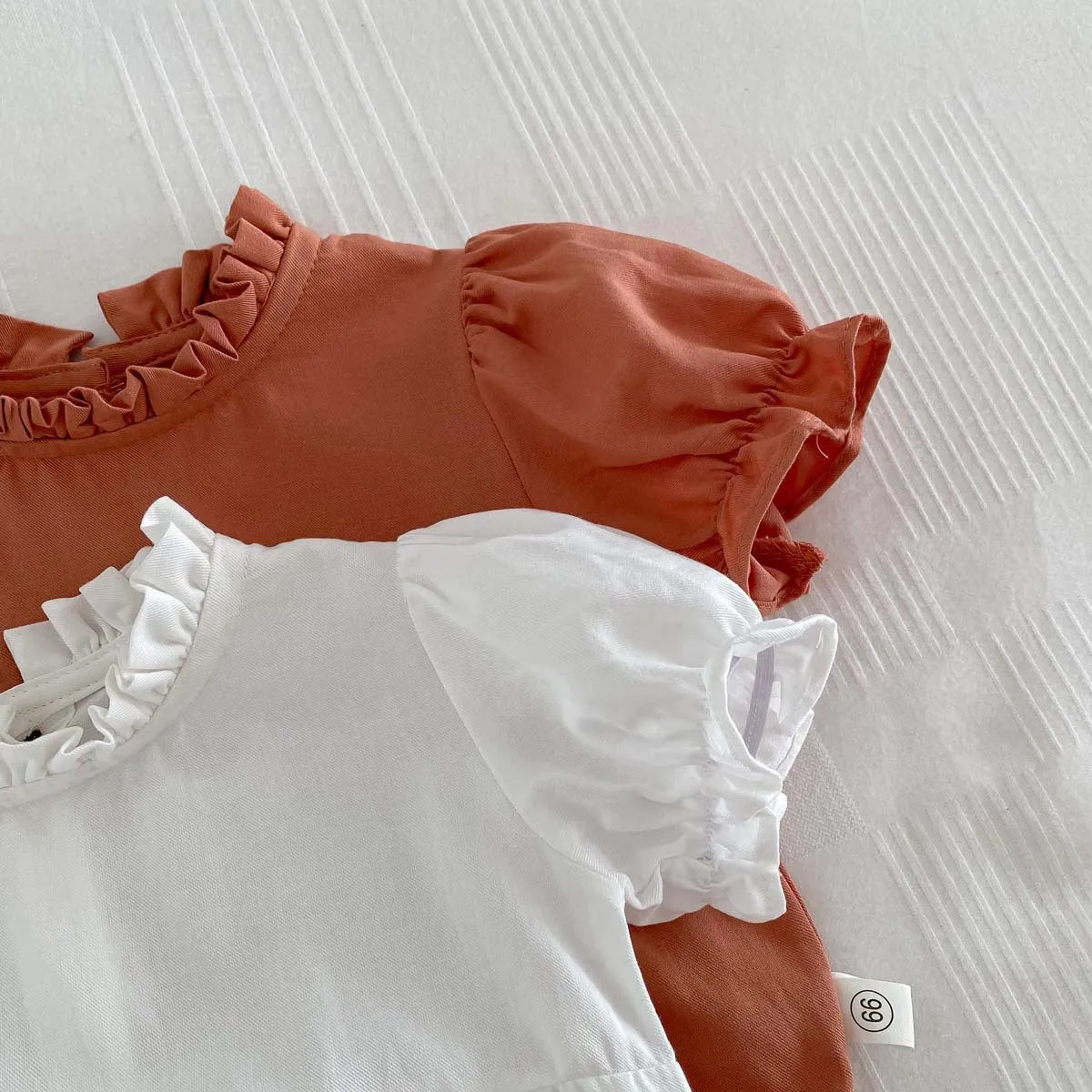 Baby Girls Solid Color Rompers Wholesale 240409105