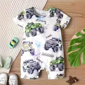 Baby Kid Boys Car Print Rompers Wholesale 240701176
