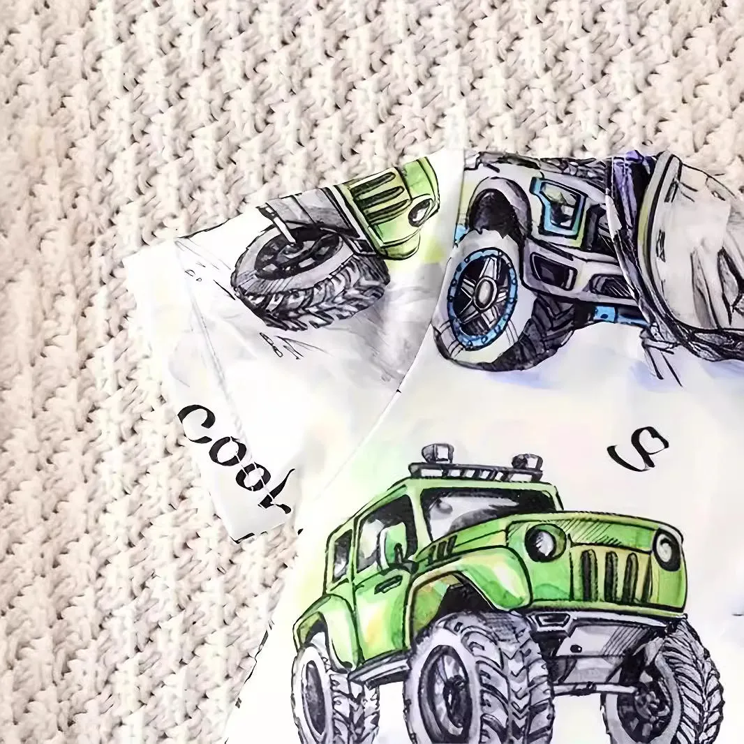 Baby Kid Boys Car Print Rompers Wholesale 240701176