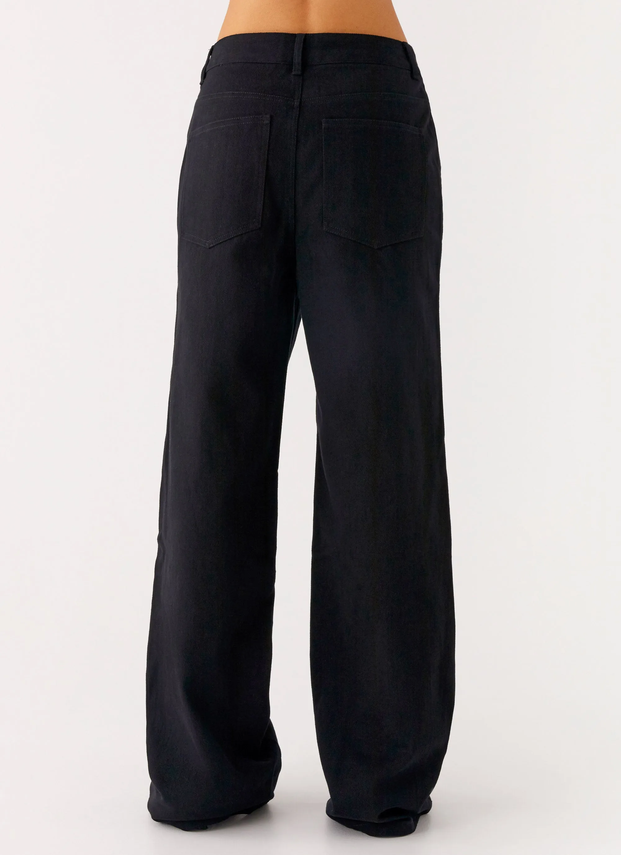 Back Again Straight Leg Denim Jeans - Black