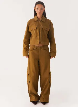 Back In Time Cargo Pant - Brown Back In Time Cargo Pant - Brown