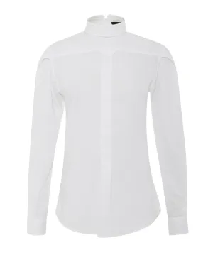 BACKWARDS BUTTON-UP WHITE SHIRT
