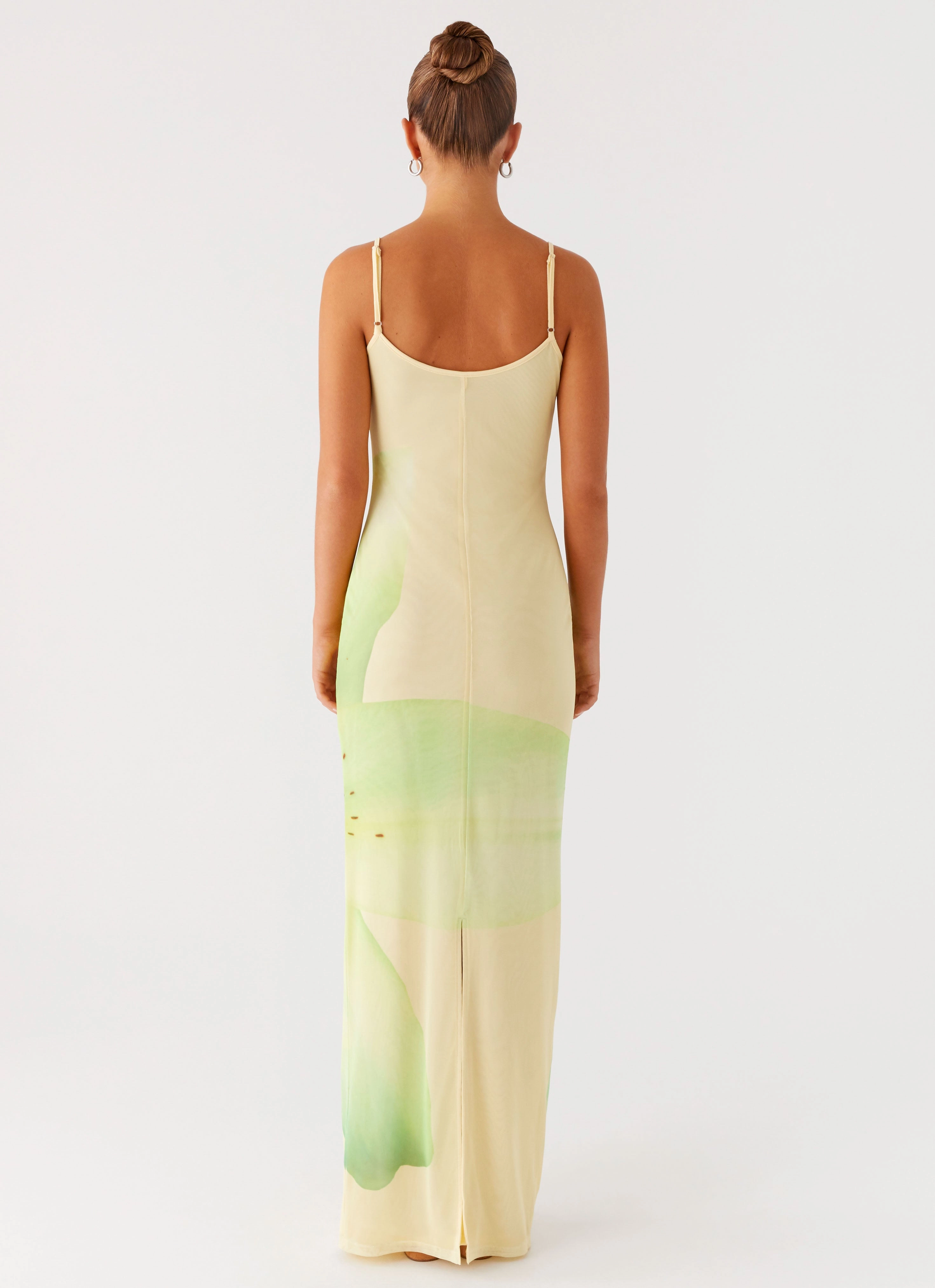 Bad News Mesh Maxi Dress - Yellow Lily