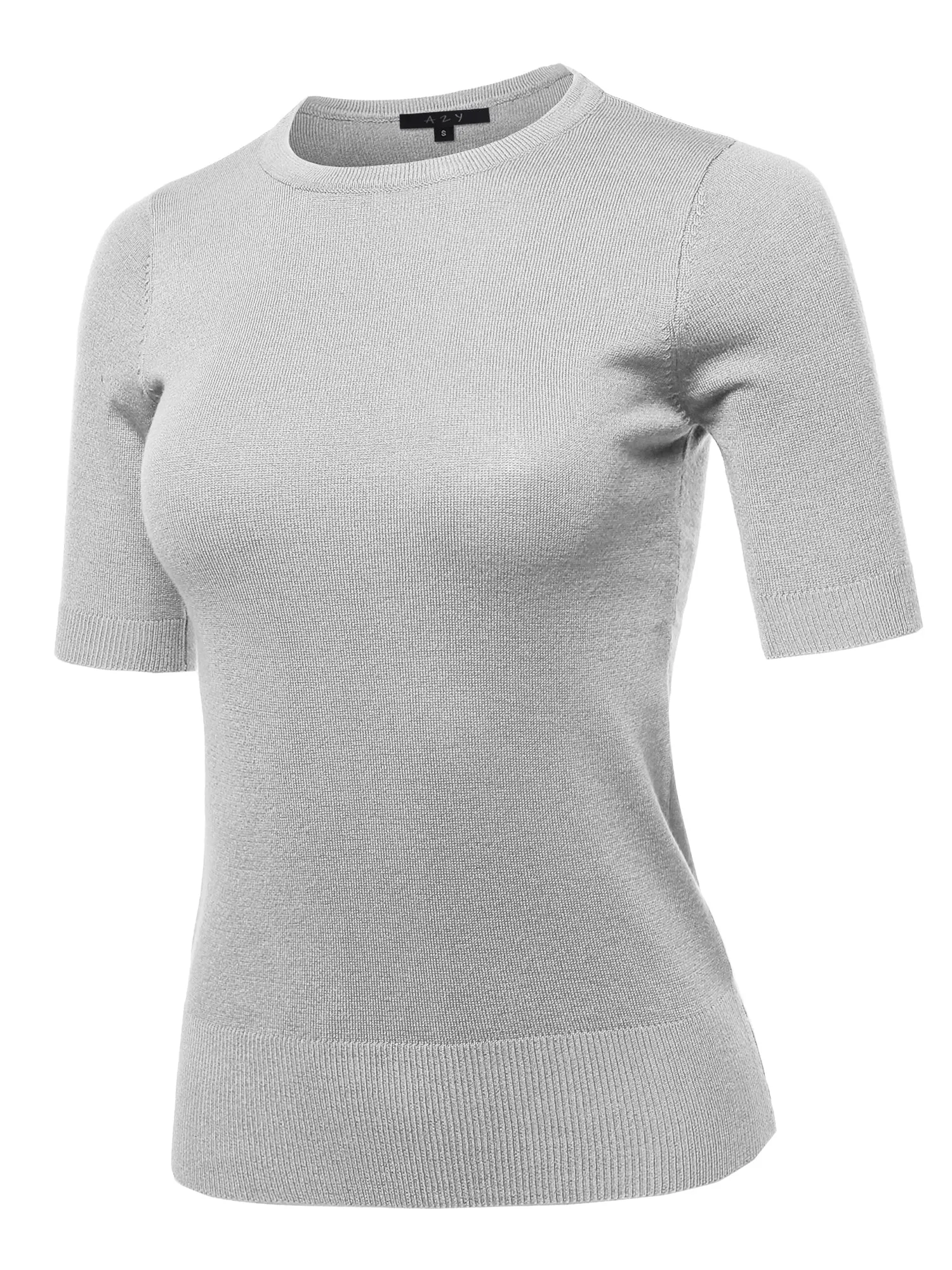 Basic Casual Colorful 1/2 Sleeve  Knit Pullover Sweater Top