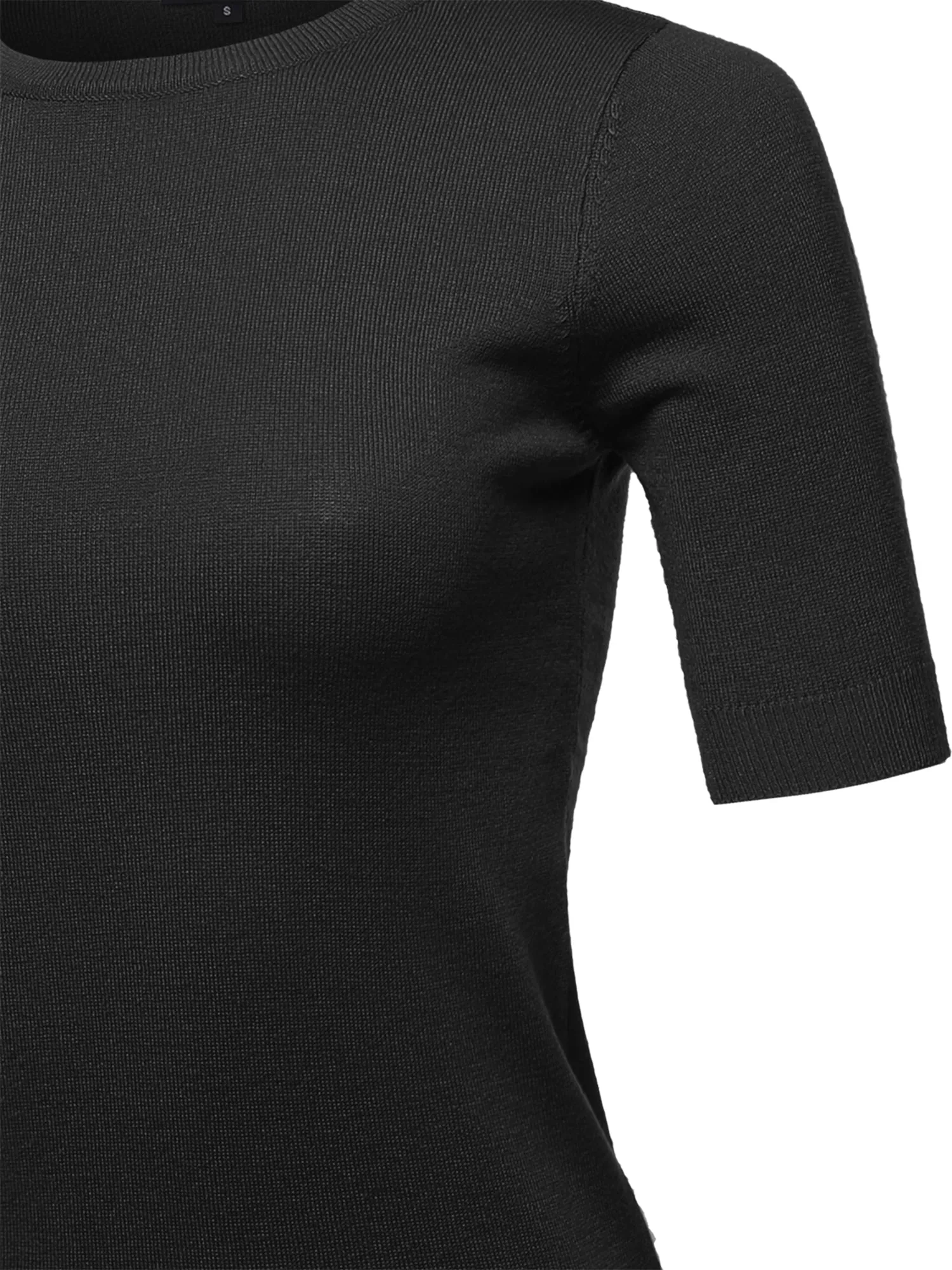 Basic Casual Colorful 1/2 Sleeve  Knit Pullover Sweater Top