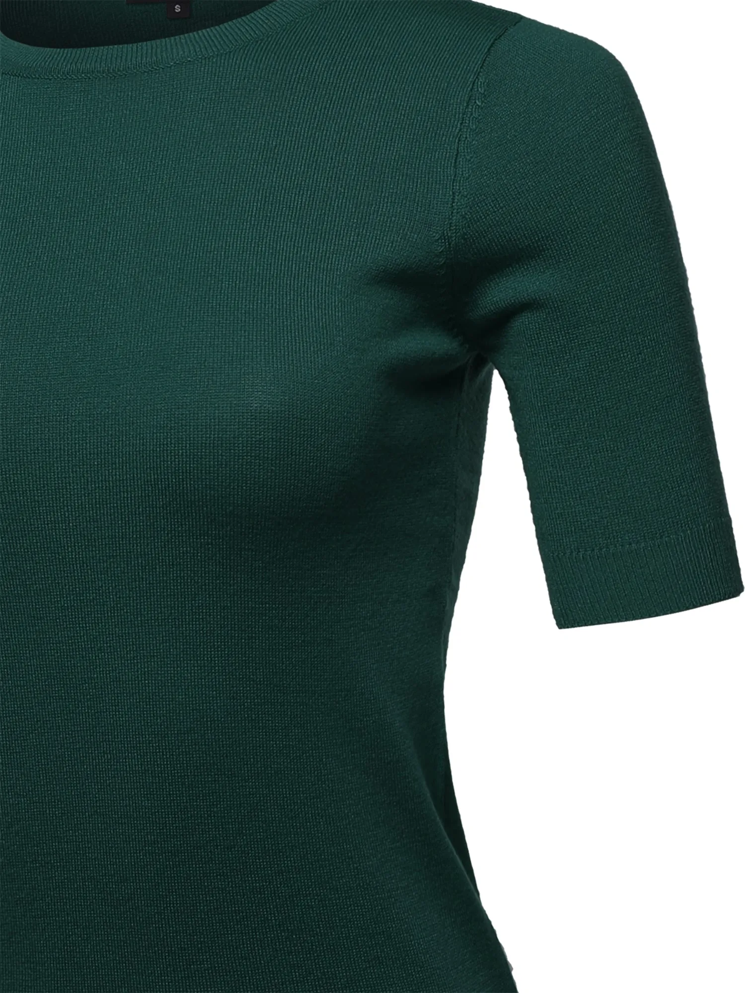 Basic Casual Colorful 1/2 Sleeve  Knit Pullover Sweater Top