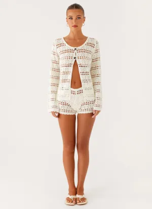 Baylock Crochet Shorts - White Baylock Crochet Shorts - White