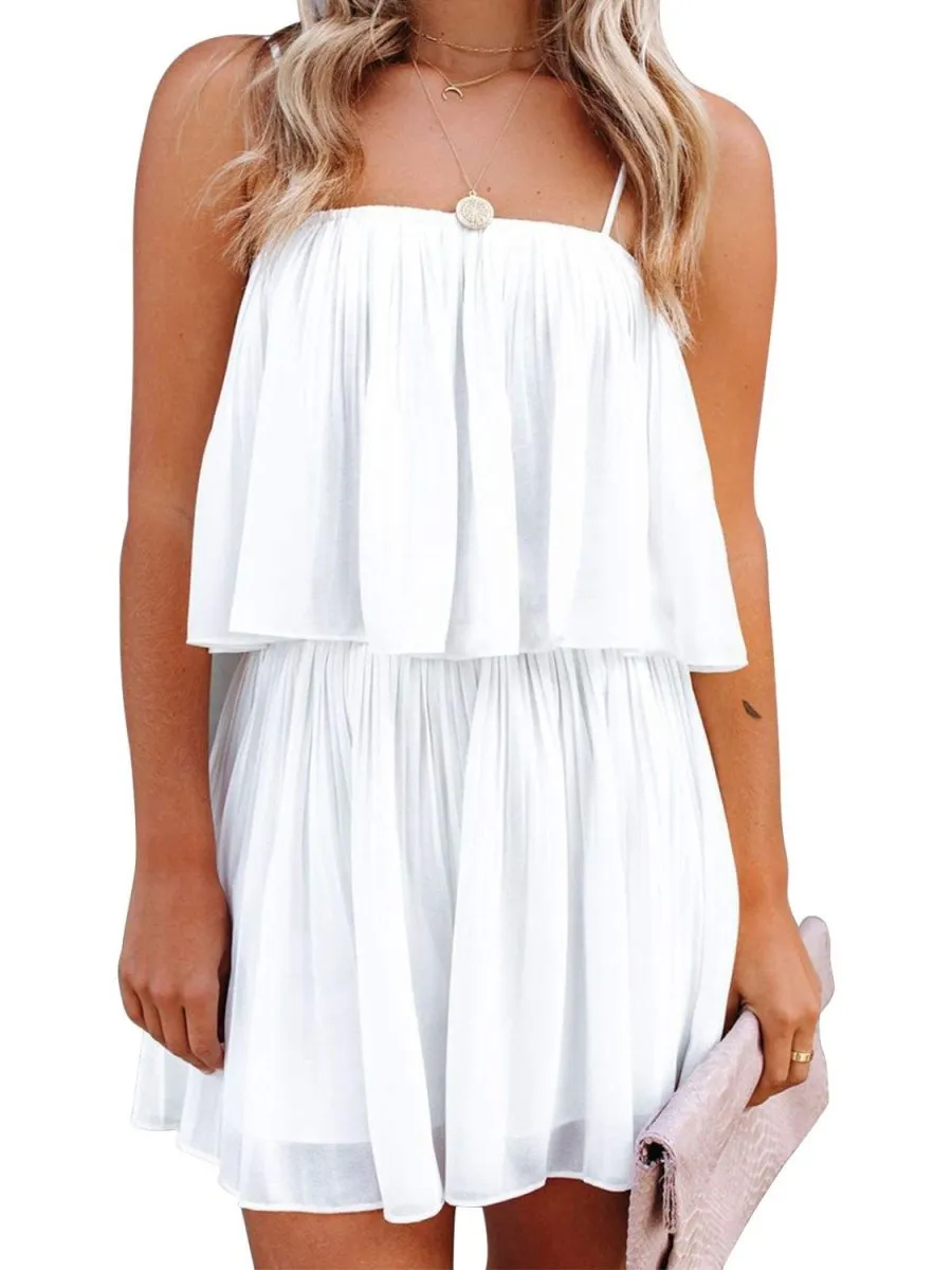 Beach Bliss Cute Rompers For Summer Ruched Style
