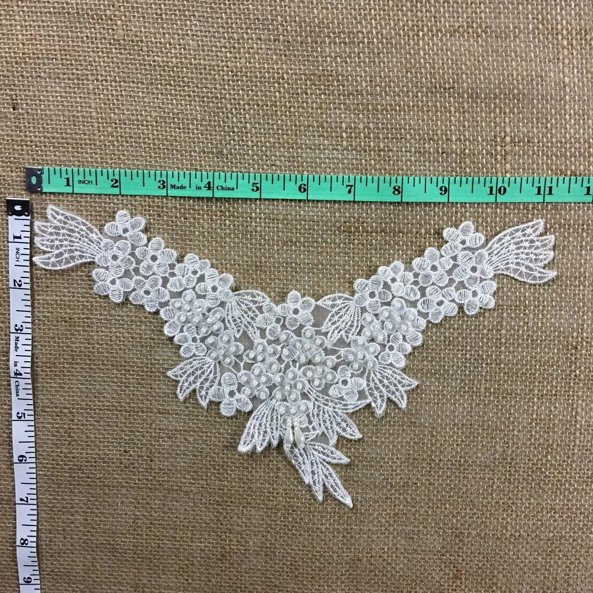 Beaded Applique Piece Lace Yoke Neckpiece Eagle, 11"x7", Garments Dance Theater Costumes Tops Decoration DIY Sewing⭐