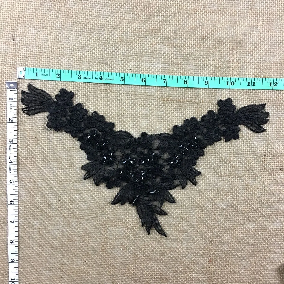 Beaded Applique Piece Lace Yoke Neckpiece Eagle, 11"x7", Garments Dance Theater Costumes Tops Decoration DIY Sewing⭐