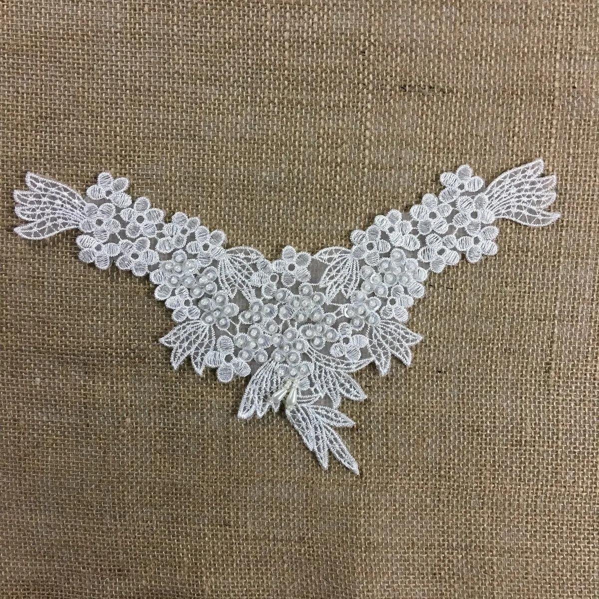 Beaded Applique Piece Lace Yoke Neckpiece Eagle, 11"x7", Garments Dance Theater Costumes Tops Decoration DIY Sewing⭐