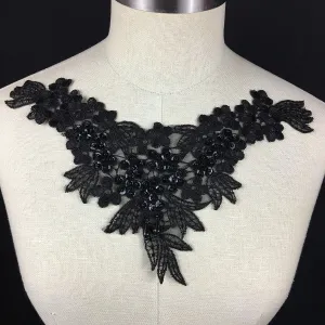 Beaded Applique Piece Lace Yoke Neckpiece Eagle, 11"x7", Garments Dance Theater Costumes Tops Decoration DIY Sewing⭐