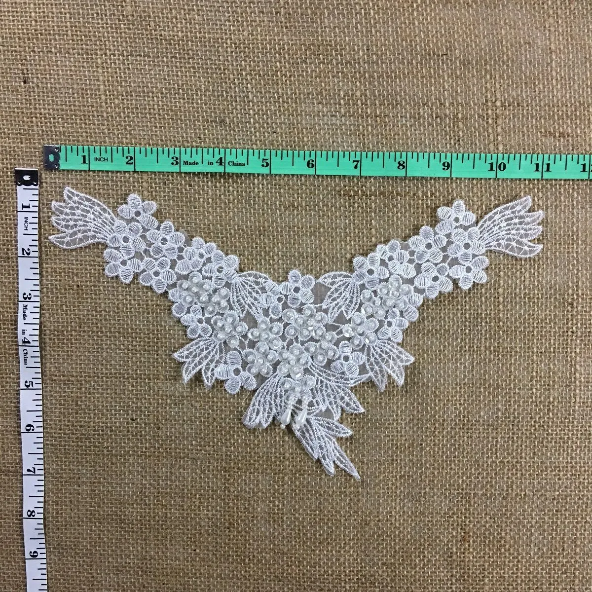 Beaded Applique Piece Lace Yoke Neckpiece Eagle, 11"x7", Garments Dance Theater Costumes Tops Decoration DIY Sewing⭐