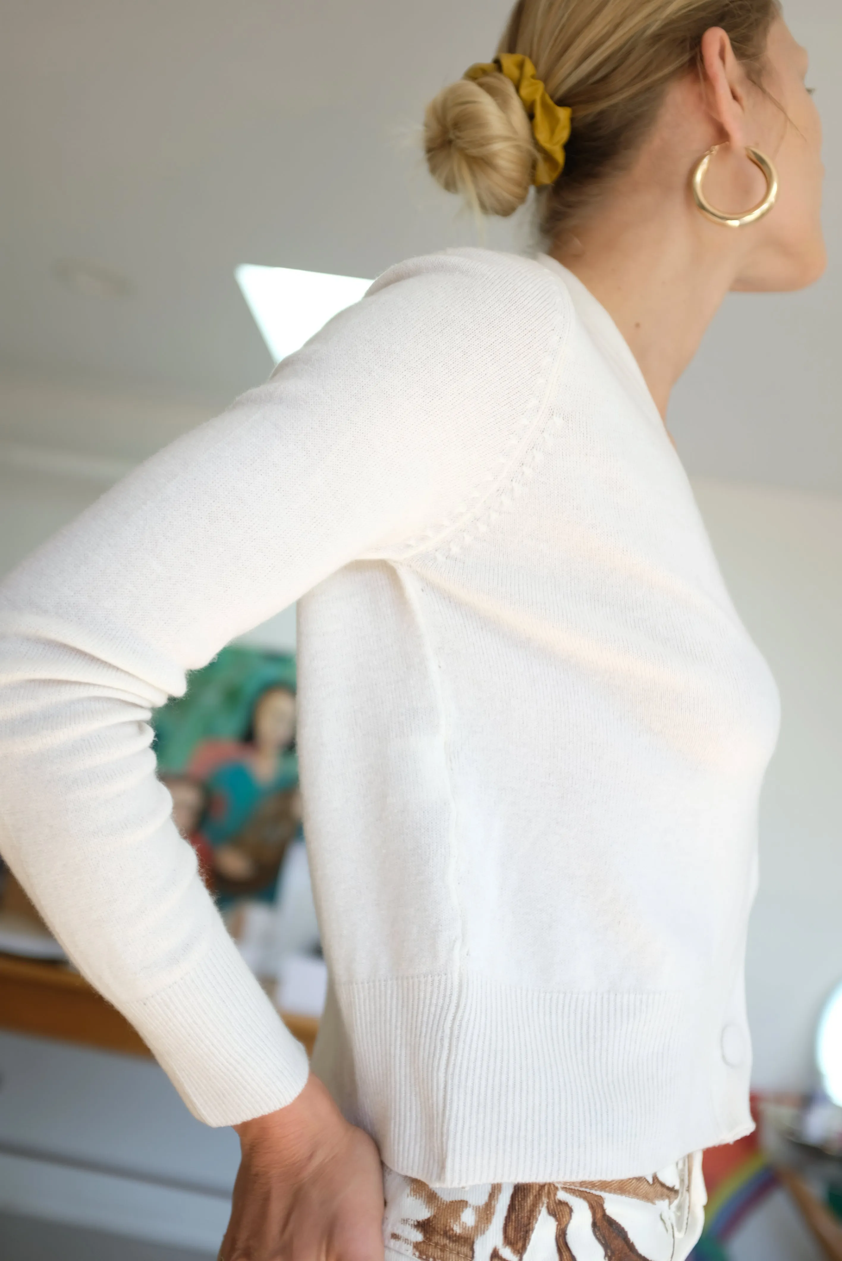 Beklina Cashmere Cardigan Ivory
