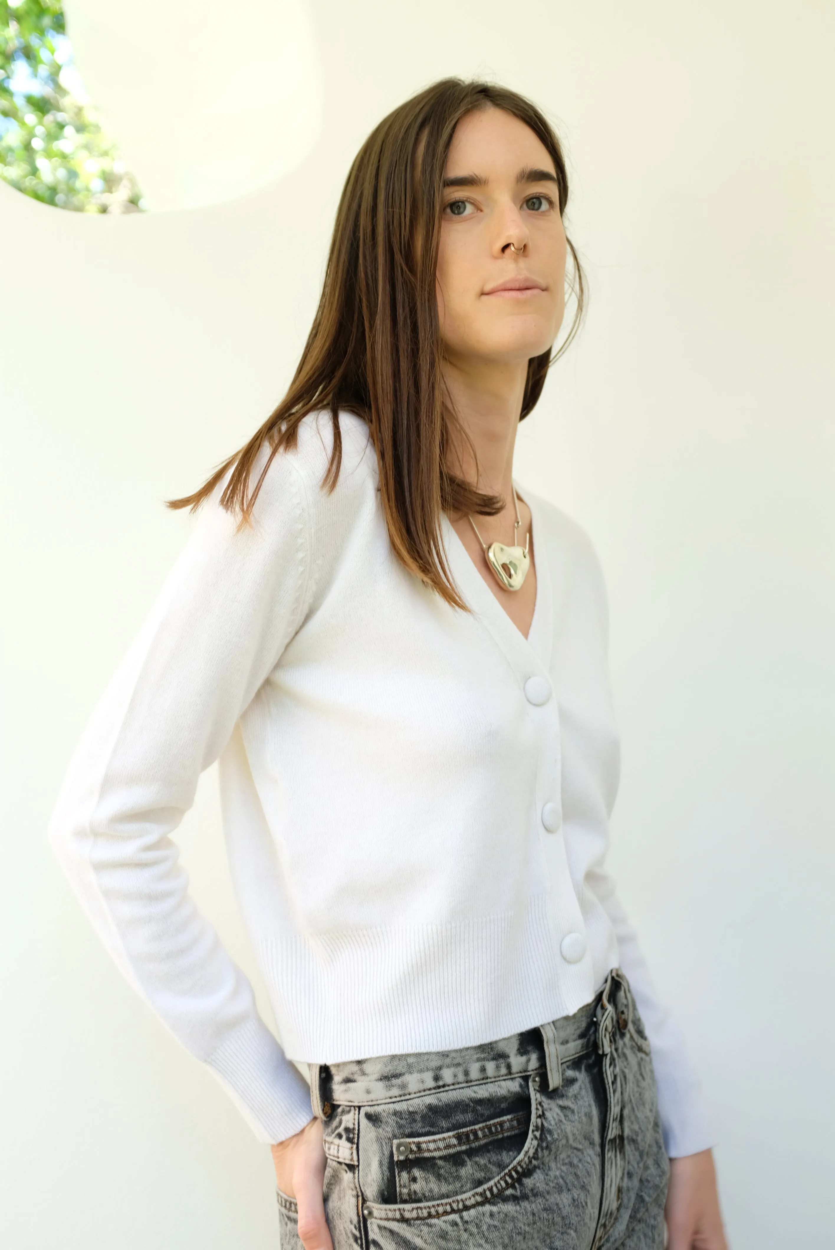 Beklina Cashmere Cardigan Ivory