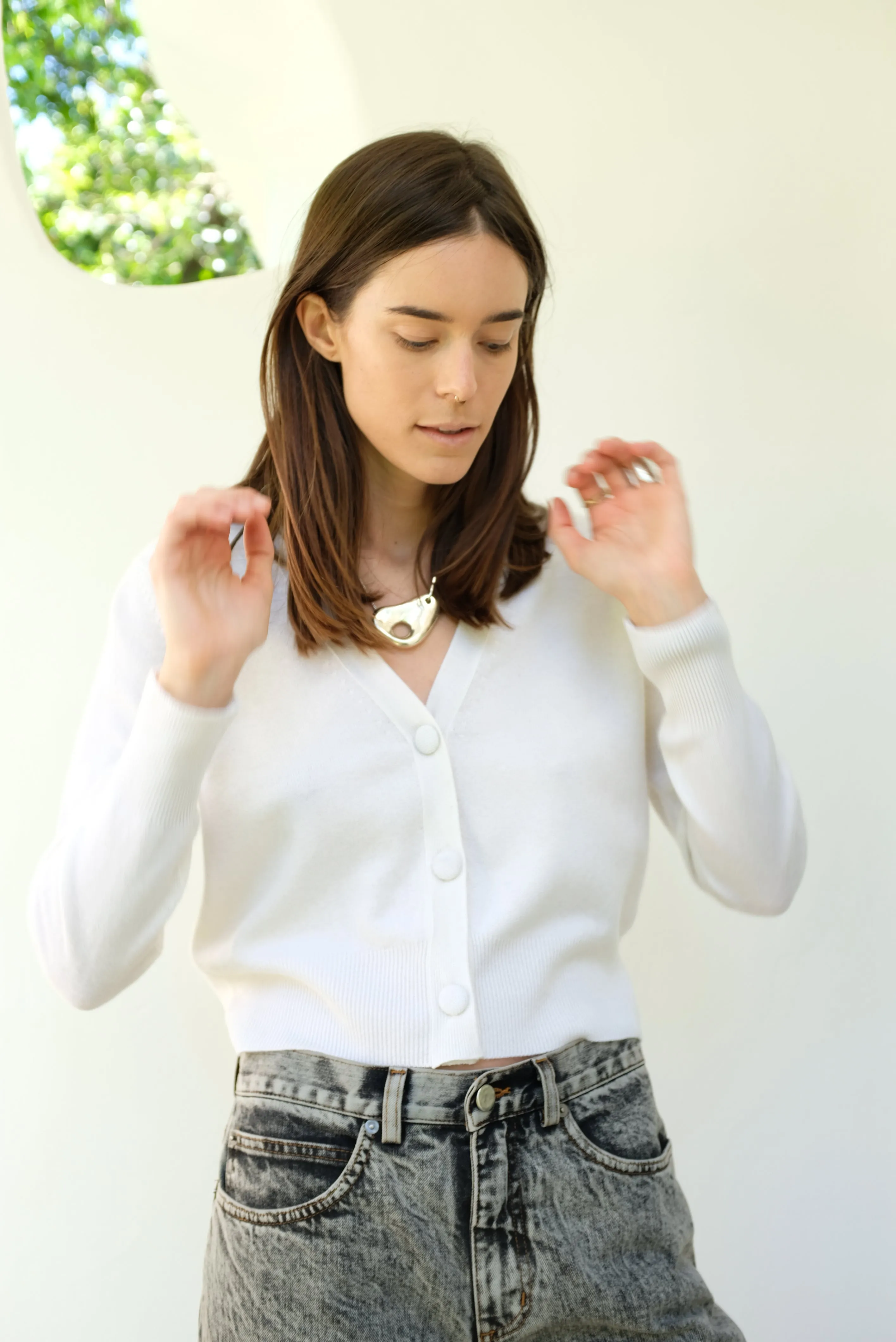 Beklina Cashmere Cardigan Ivory