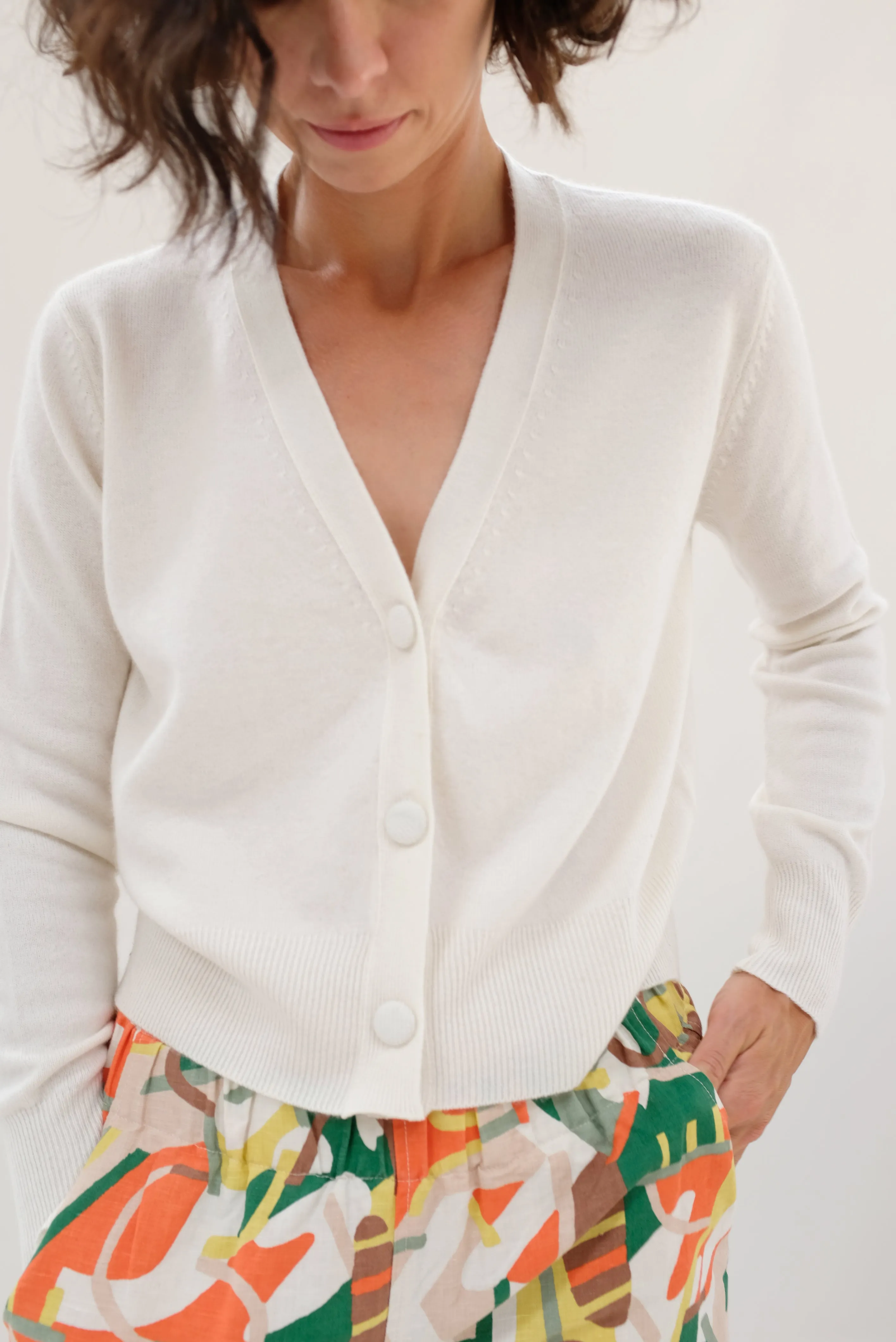 Beklina Cashmere Cardigan Ivory