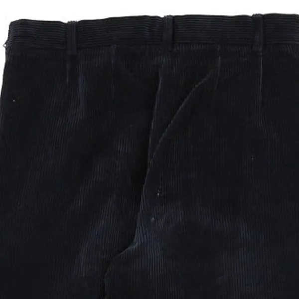 Belfe Cord Trousers - 28W UK 8 Navy Cotton