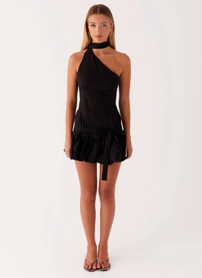 Belina Scarf Mini Dress - Black Belina Scarf Mini Dress - Black