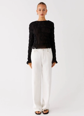 Bella Long Sleeve Top - Black Bella Long Sleeve Top - Black