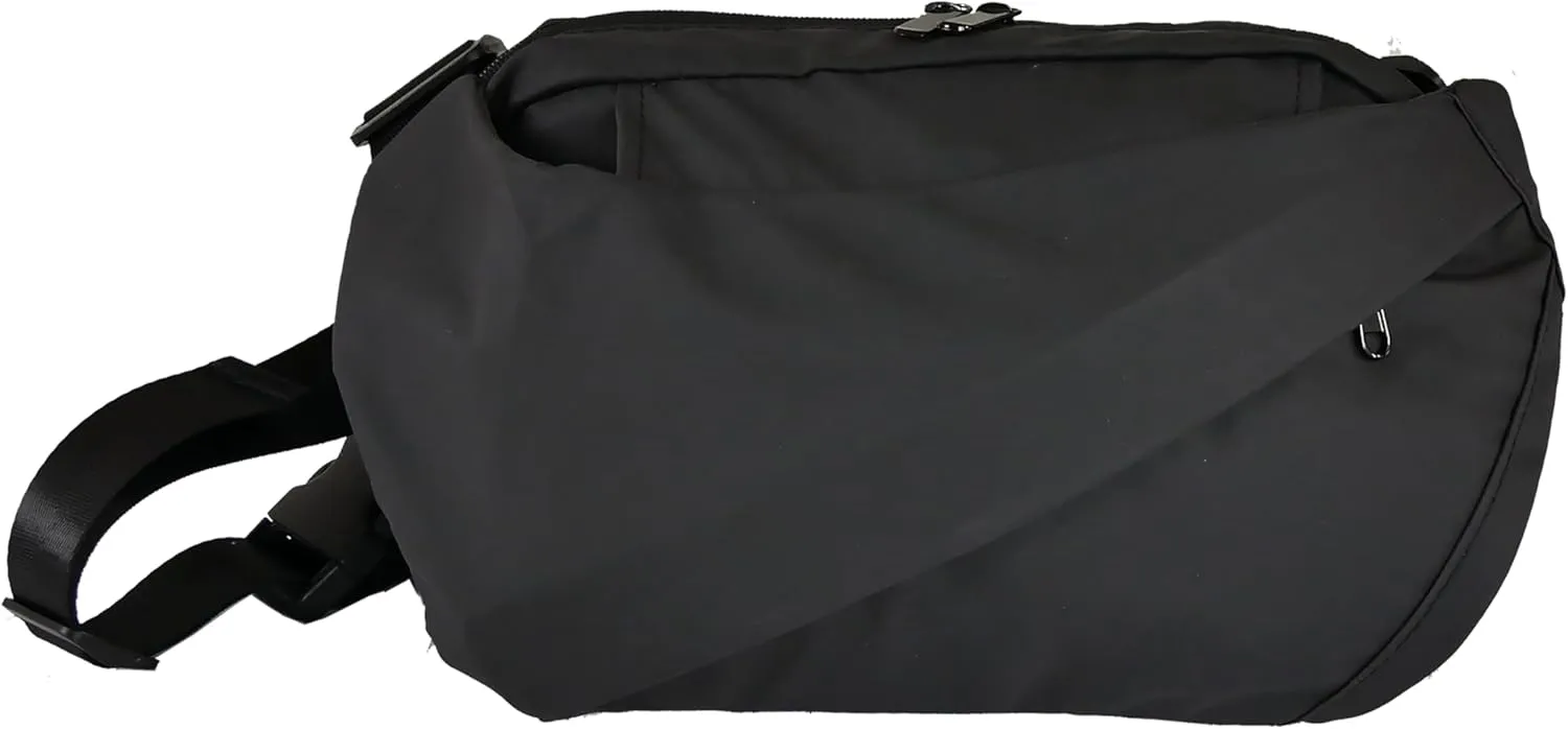 Belt Bag/Crossbody Bag/Waist Bag/Shoulder Bag/Sling Bag/Fanny Pack/Casual Everyday Bag for women and Men - Sleek Lightweight Waterproof Black