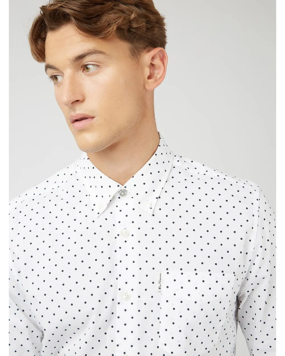 Ben Sherman Polkadot Print L/S Shirt 010 025
