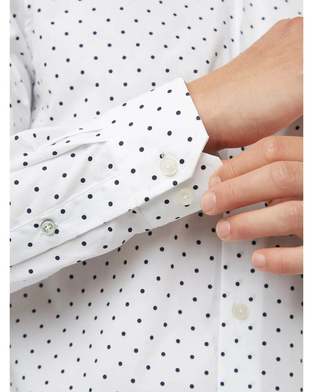 Ben Sherman Polkadot Print L/S Shirt 010 025