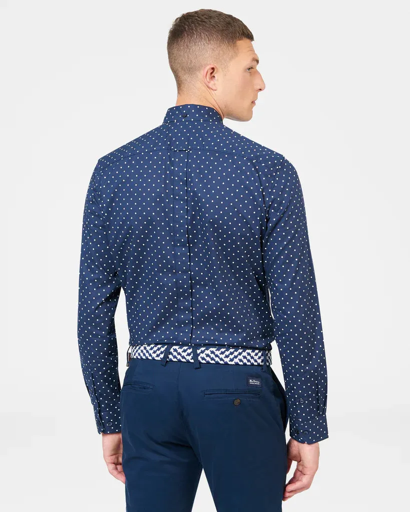 Ben Sherman Polkadot Print L/S Shirt 010 025
