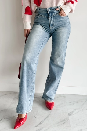 Benjamin Judy Blue High Waist Wide Leg Jeans (Medium) Benjamin Judy Blue High Waist Wide Leg Jeans (Medium)
