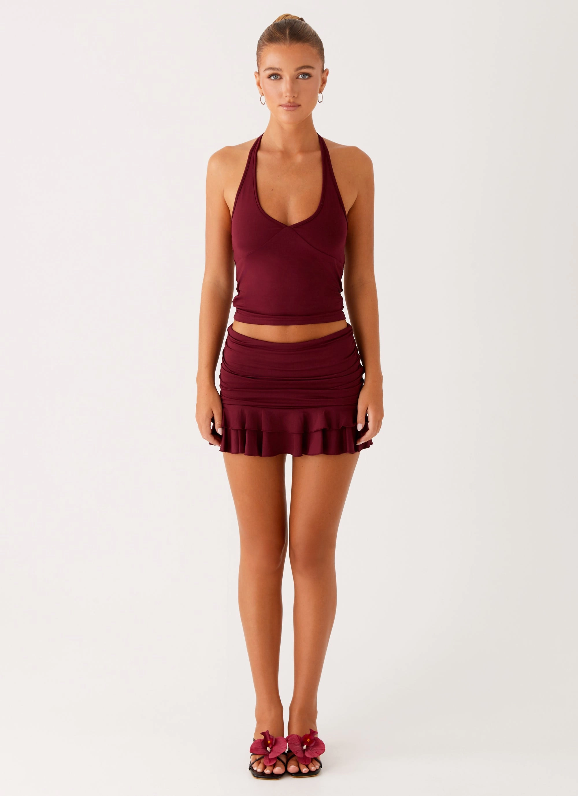 Bernie Halter Top - Raspberry Wine
