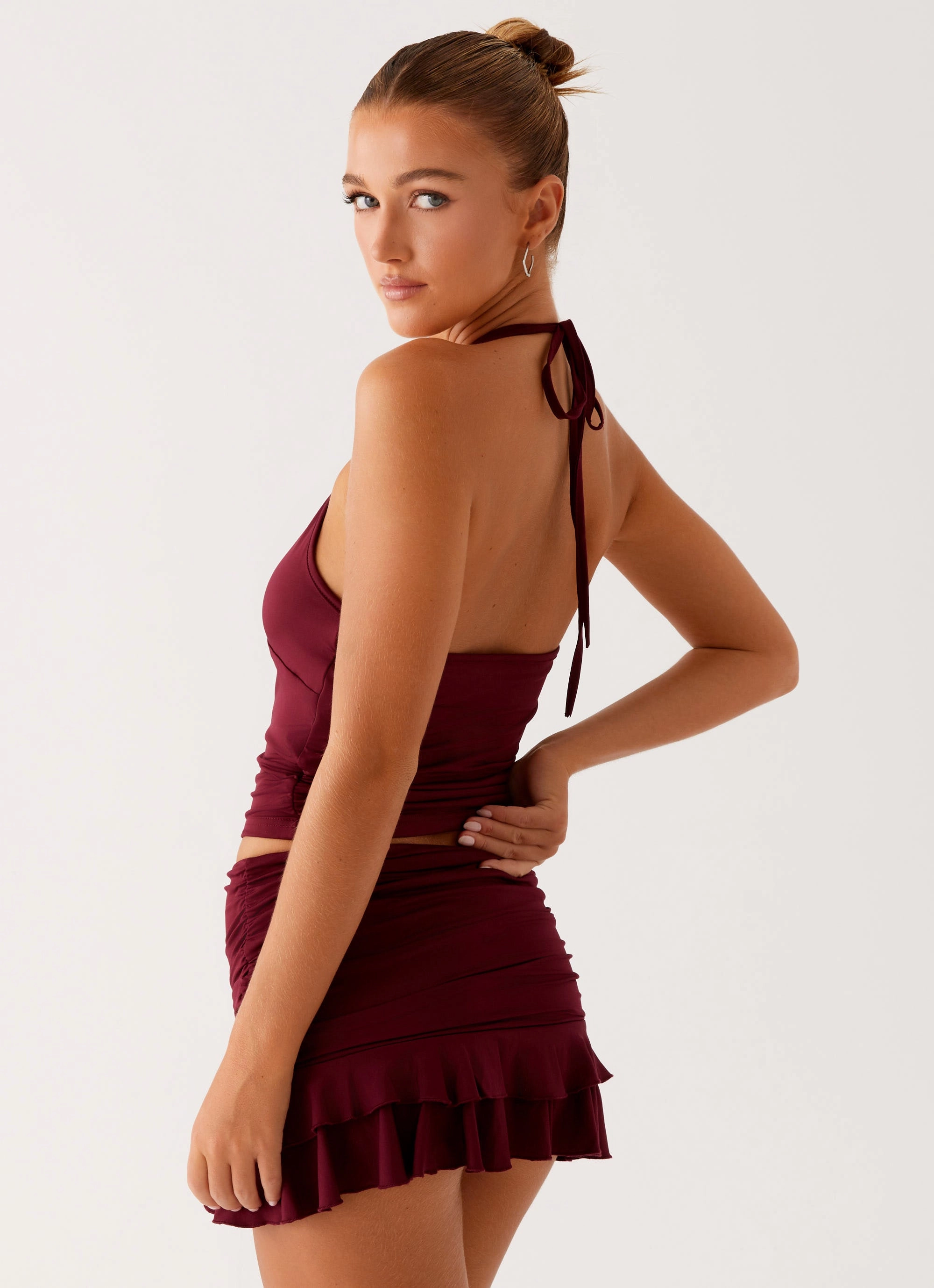 Bernie Halter Top - Raspberry Wine